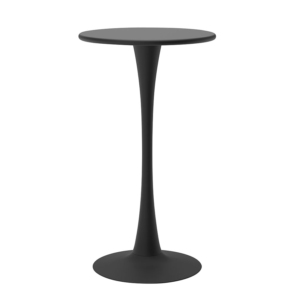 Mesa coctelera alta redonda Cleo color negro