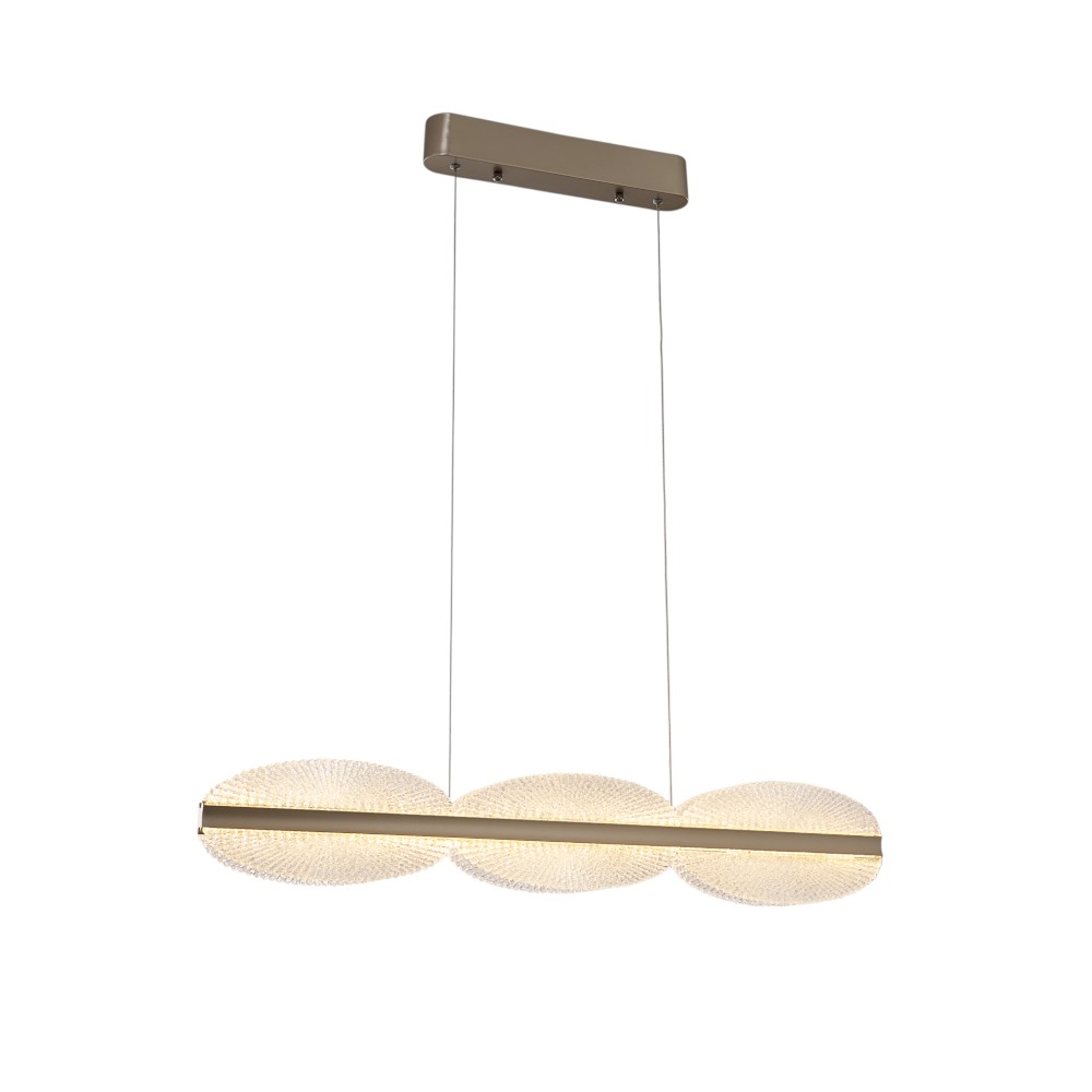 Lámpara LED colgante Rose dorado/acrílico luz cálida 38W