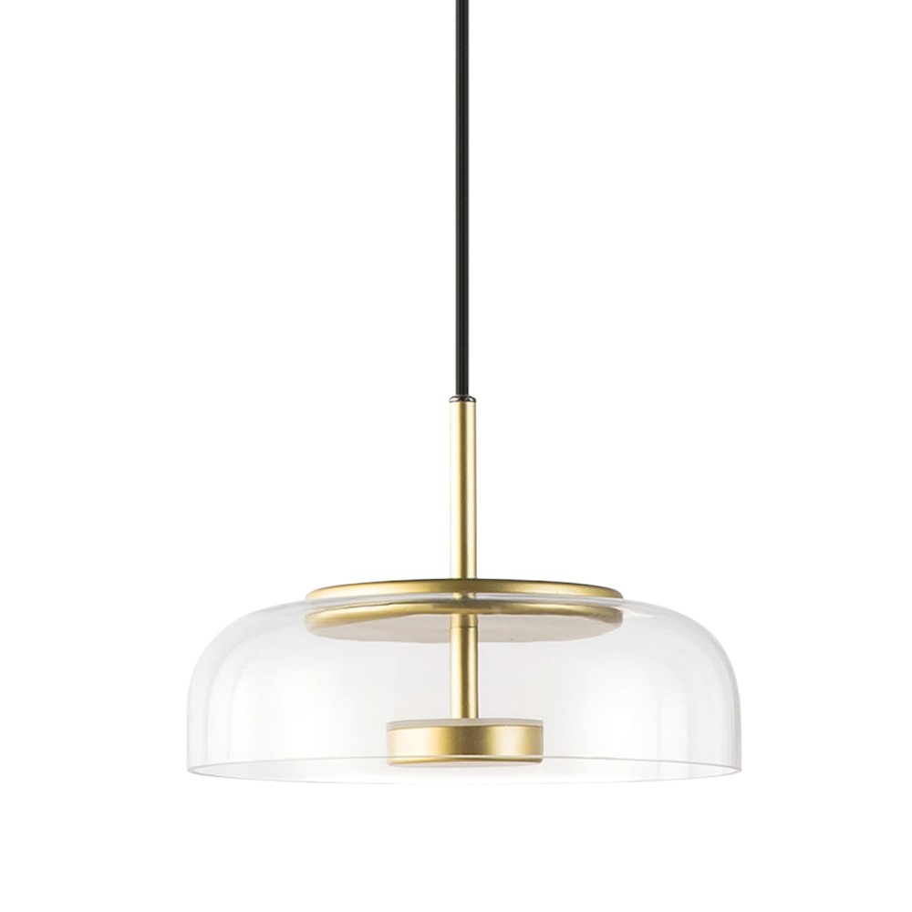 Lámpara LED colgante Aiden tulipa vidrio clear luz calida 6W