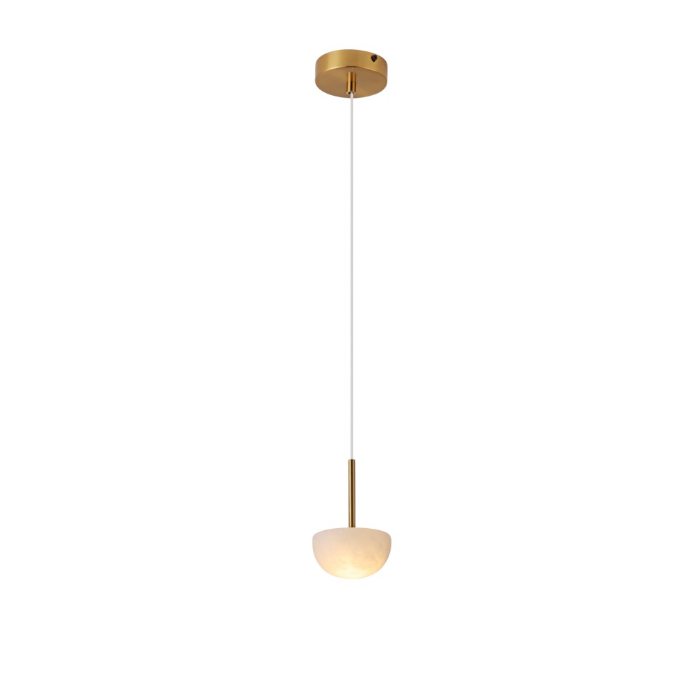 Lámpara LED colgante Paris brass piedra luz calida 3W