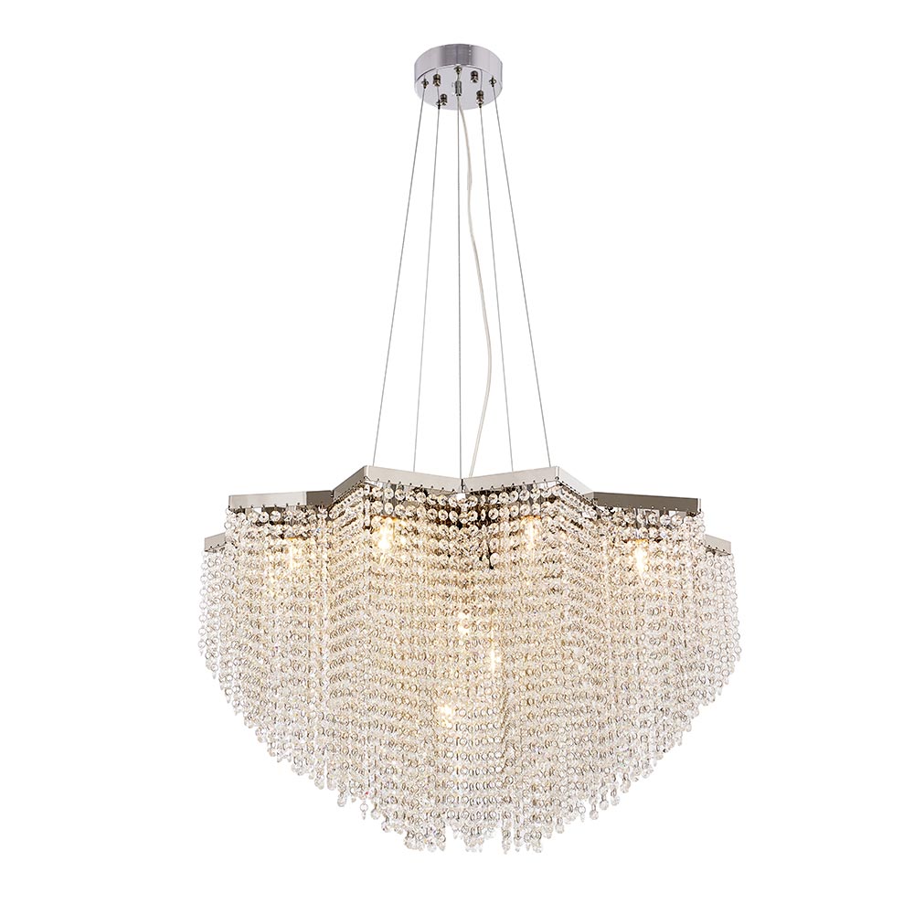 Lámpara colgante 13xE14 Grace chrome cristal K9