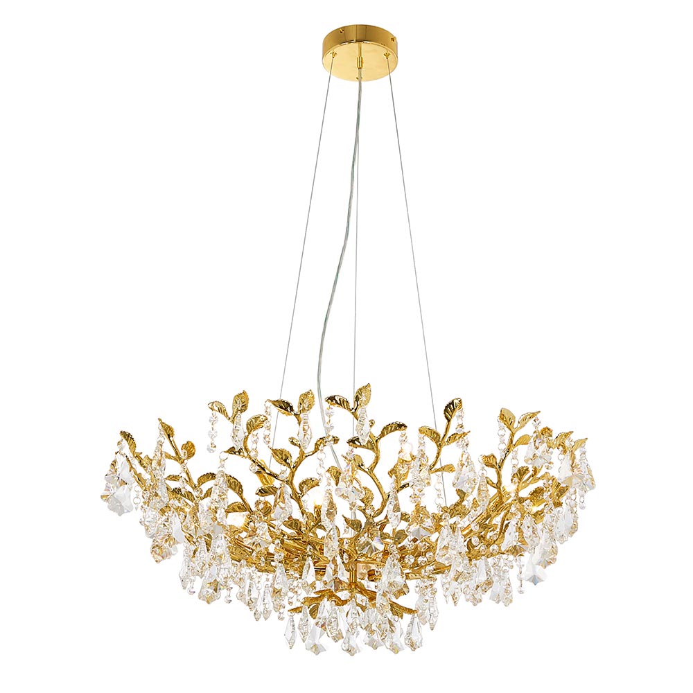 Lámpara colgante Dafne cristal G9 15 luces