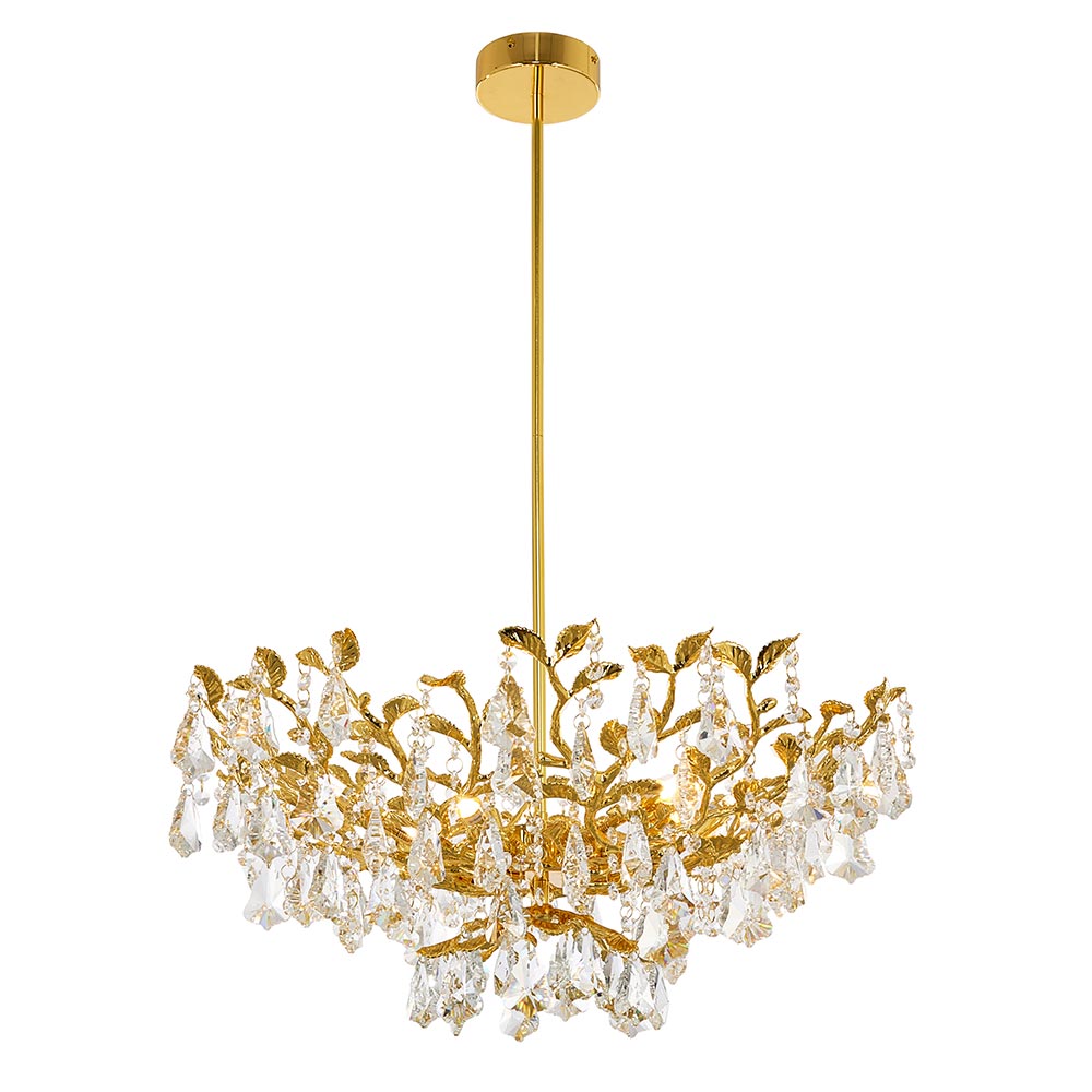 Lámpara colgante Stefy cristal clear 8L
