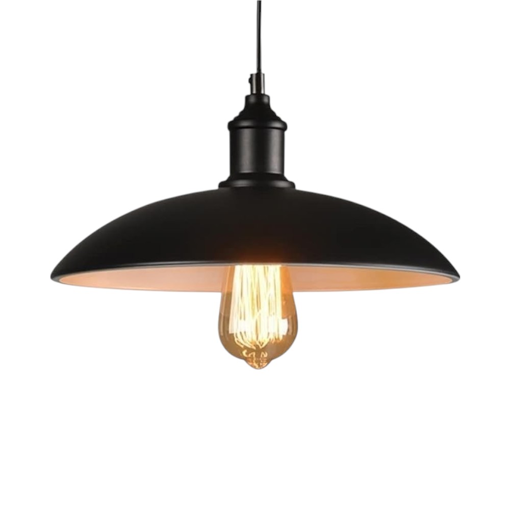 Lámpara colgante E27 Oslo de metal negro