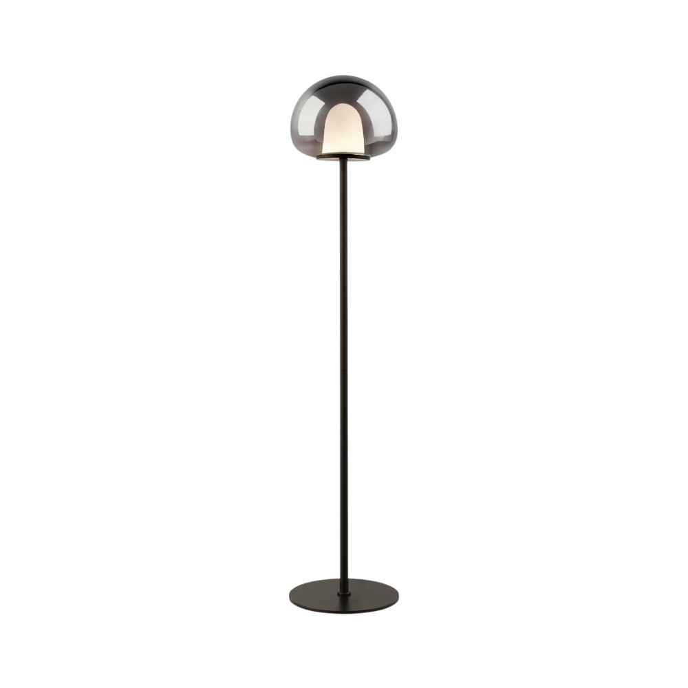 Lámpara LED de pedestal Olivial negro/smoke luz calida 6W