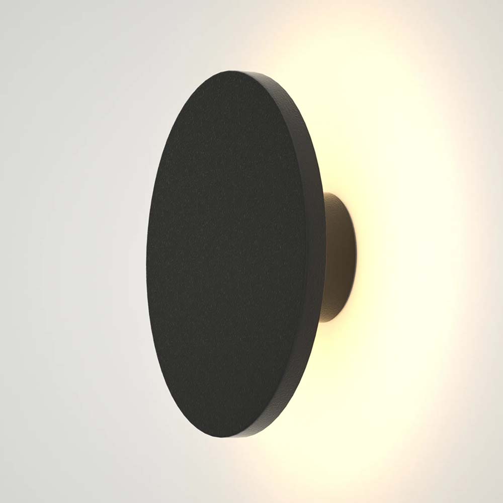 Aplique led de pared Eclipse 170 negro 12W 3CCT IP65
