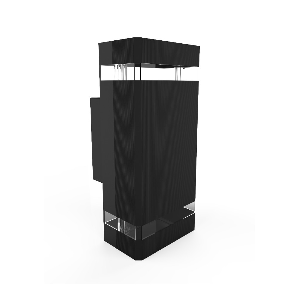 Aplique de pared GU10 Lines negro IP44