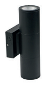 Luminaria LED de pared up&down negra 20W 3CCT 45° IP65