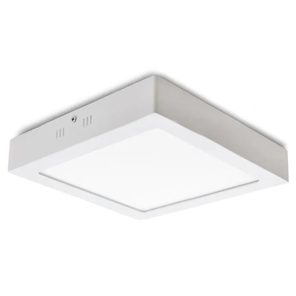 Plafón led cuadrado blanco 18W 6000K 205mm