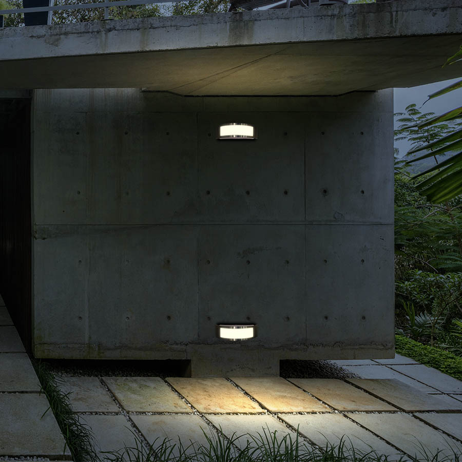 Luminaria de pared E27 de acero inoxidable IP44