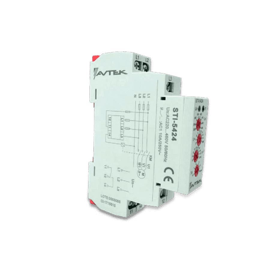 Supervisor de voltaje trifásico 4 ajustes 10A