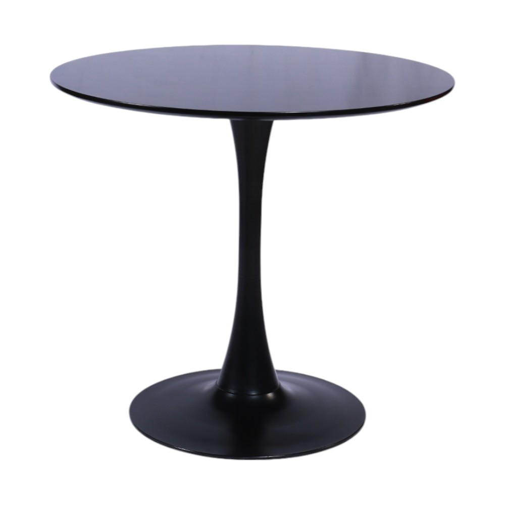 Mesa comedor redonda 80x80 Sage top MDF base metal negro