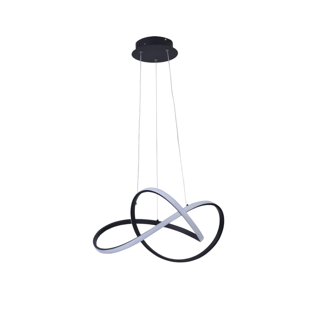 Lámpara led colgante Theodora black 50W con luz cálida