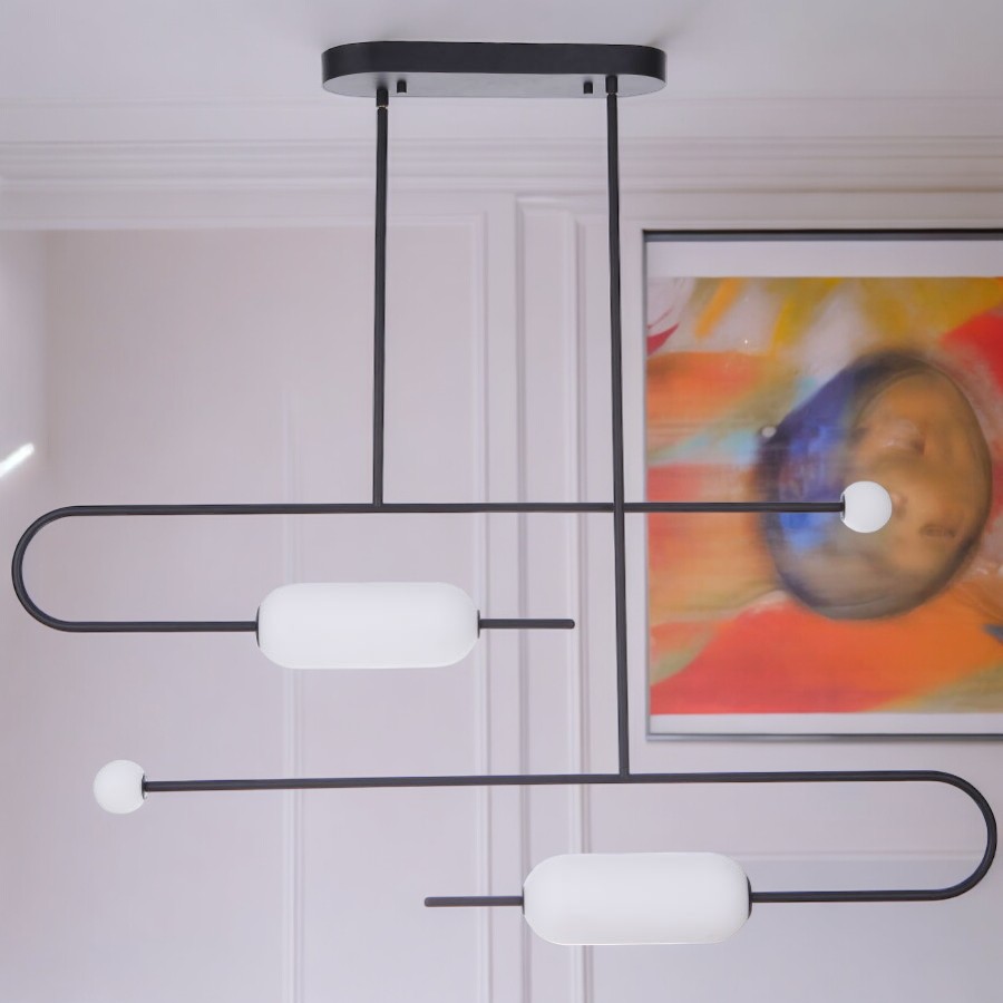 Lámpara LED colgante Tuli black con luz calida 31W