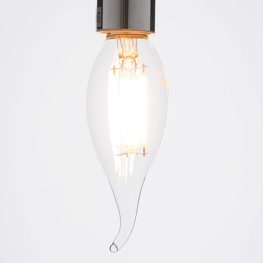 Foco led C35 base E14 4W 400LM 2700K dimerizable