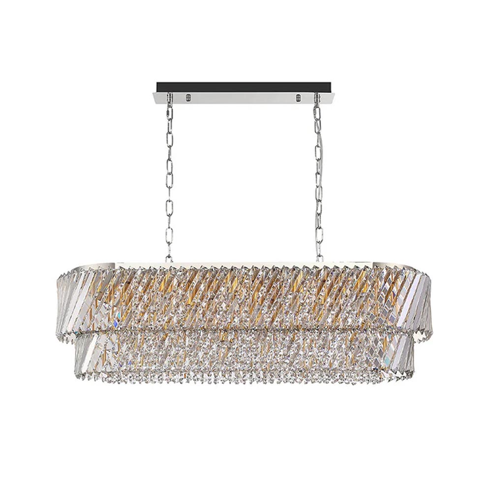 Lámpara colgante 14xE14 Yim cromado con cristales K9
