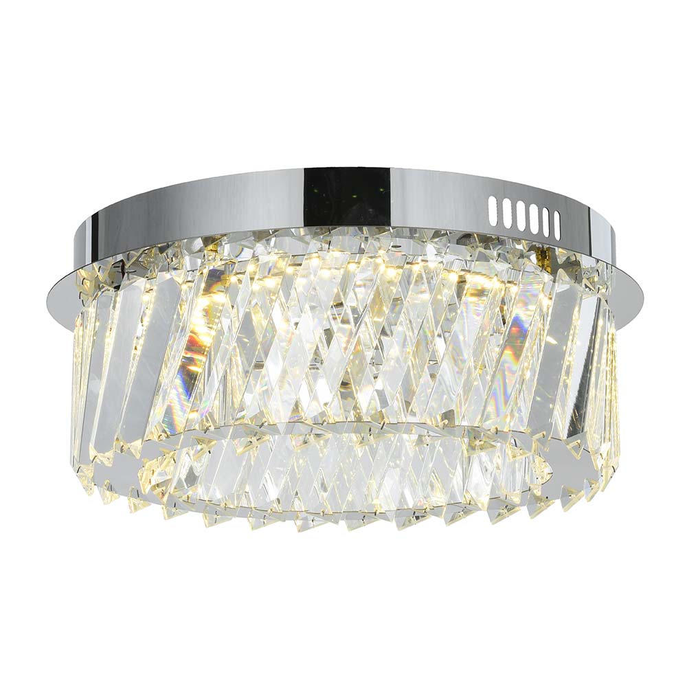 Lámpara LED de tumbado Hannan chrome cristales K9 3CCT 12W