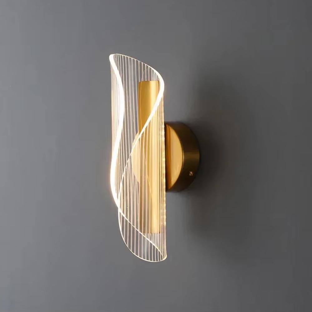 Aplique LED de pared Root dorado/acrílico 3CCT 6W