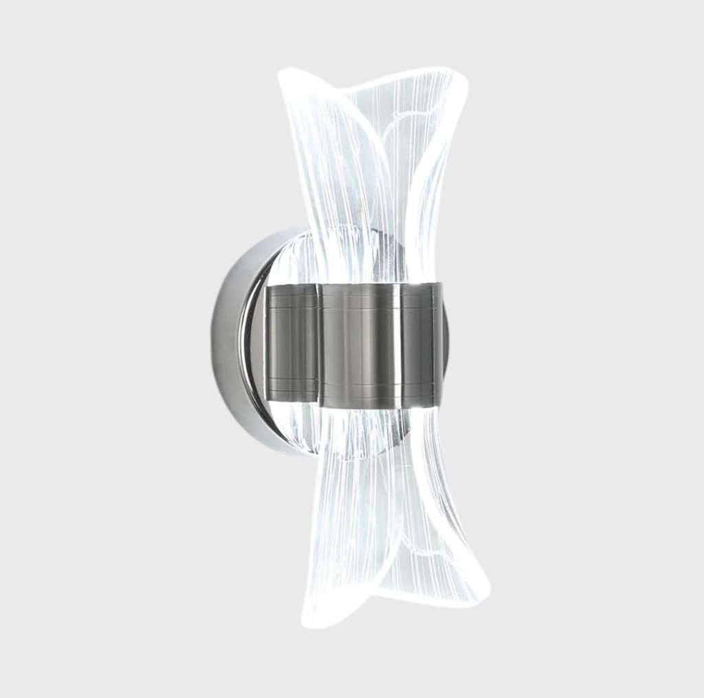 Aplique LED de pared Breez aluminio cromado/acrílico 3CCT 6W