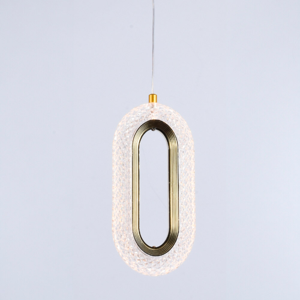 Lámpara LED colgante Brisa gold/acrílico 3CCT 12W