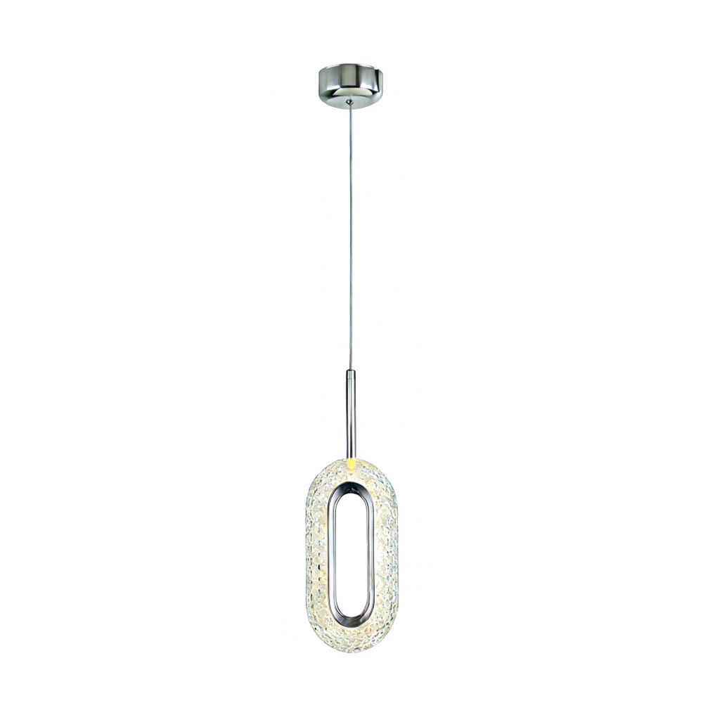 Lámpara LED colgante Brisa chrome/acrílico 3CCT 12W