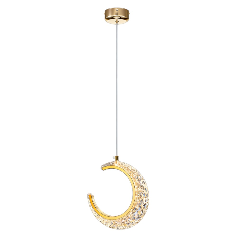 Lámpara LED colgante Moon gold/acrílico 3CCT 12W