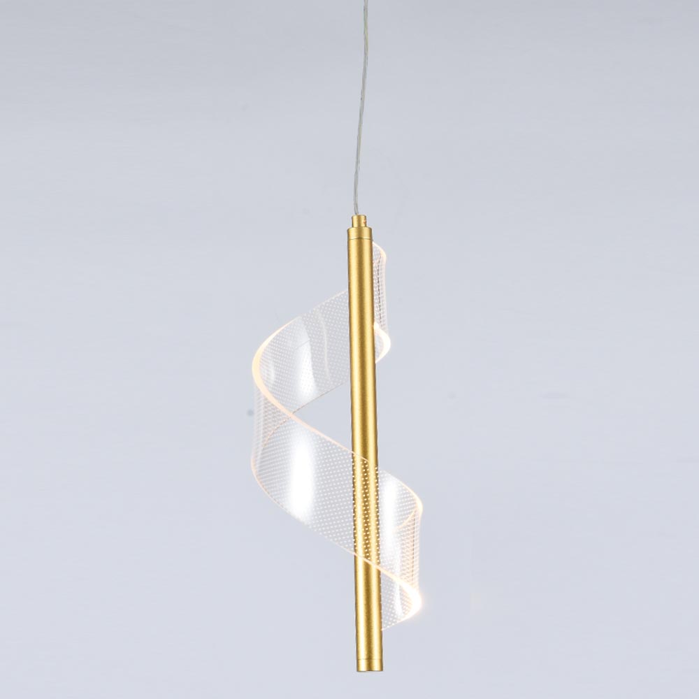 Lámpara LED colgante Hush gold/acrilico 3CCT 6W