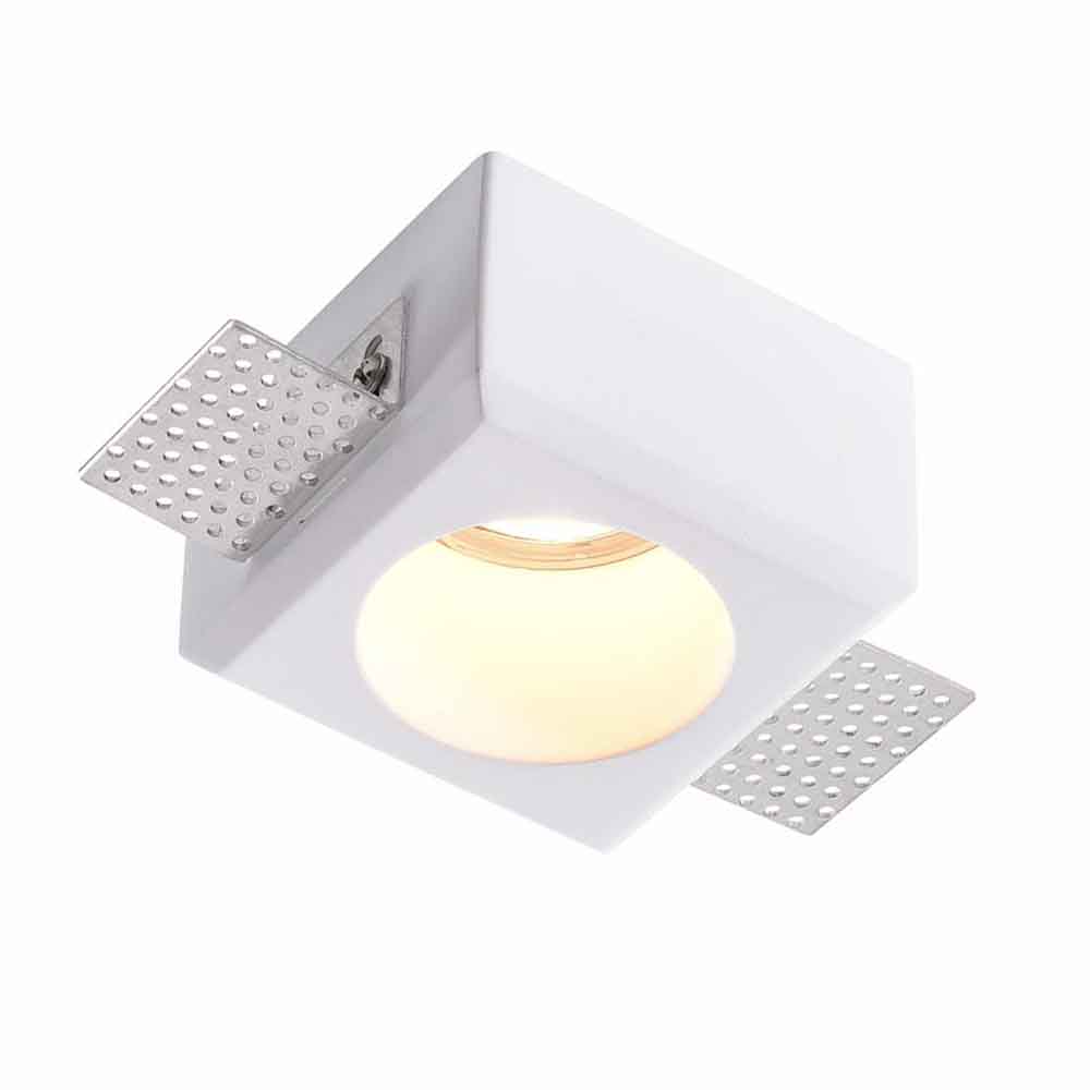 Ojo de buey GU10 gypsum blanco