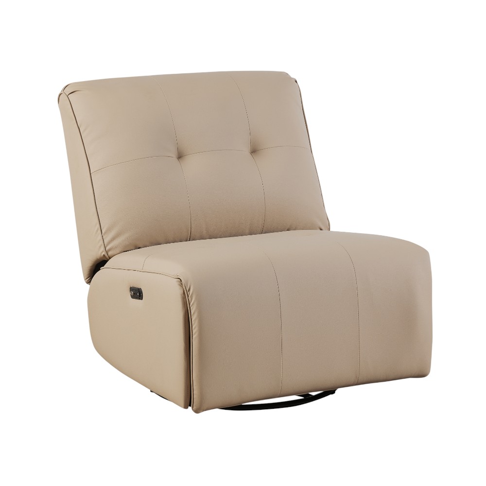 Reclinable individual eléctrico con USB tapiz tipo piel