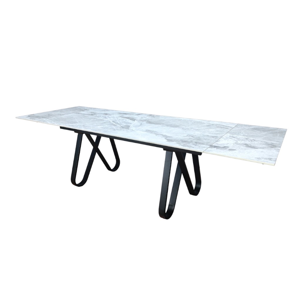 Mesa comedor rectangular 180x90 extensible top tipo piedra