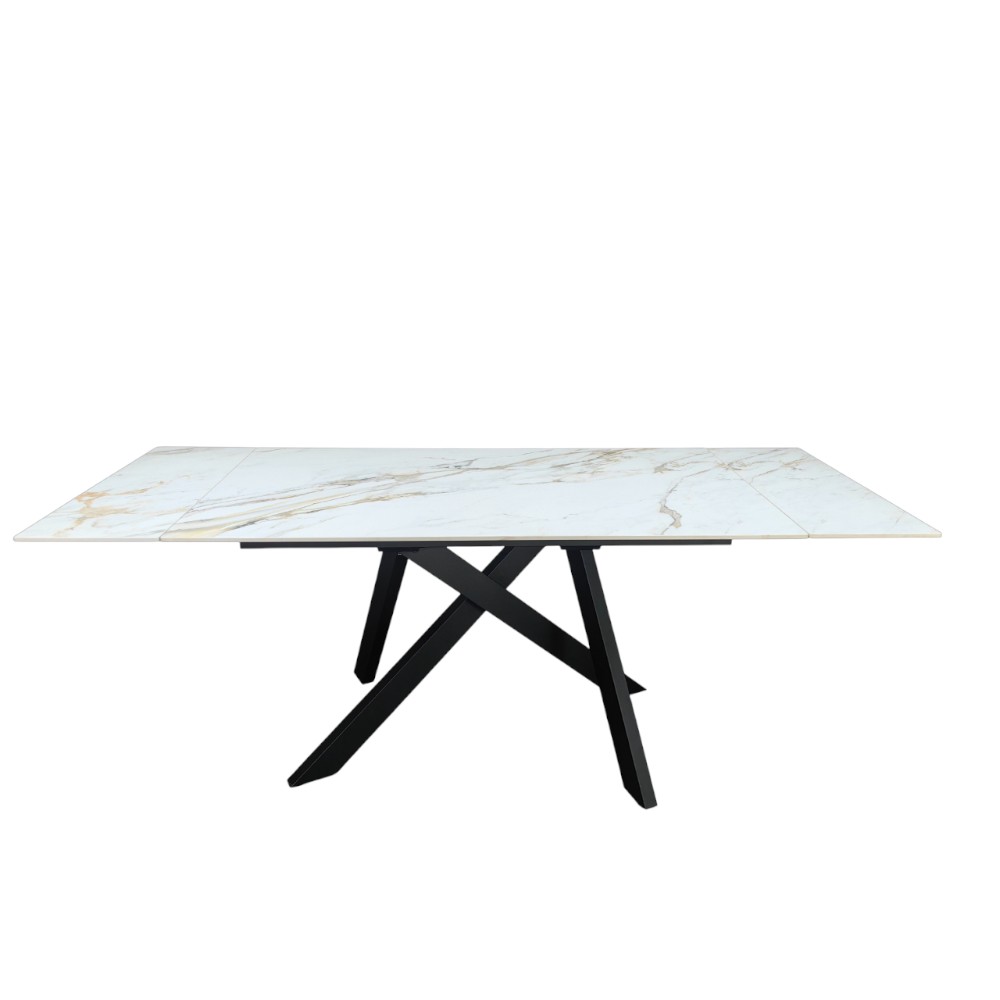 Mesa comedor rectangular 140x80 extensible top tipo piedra