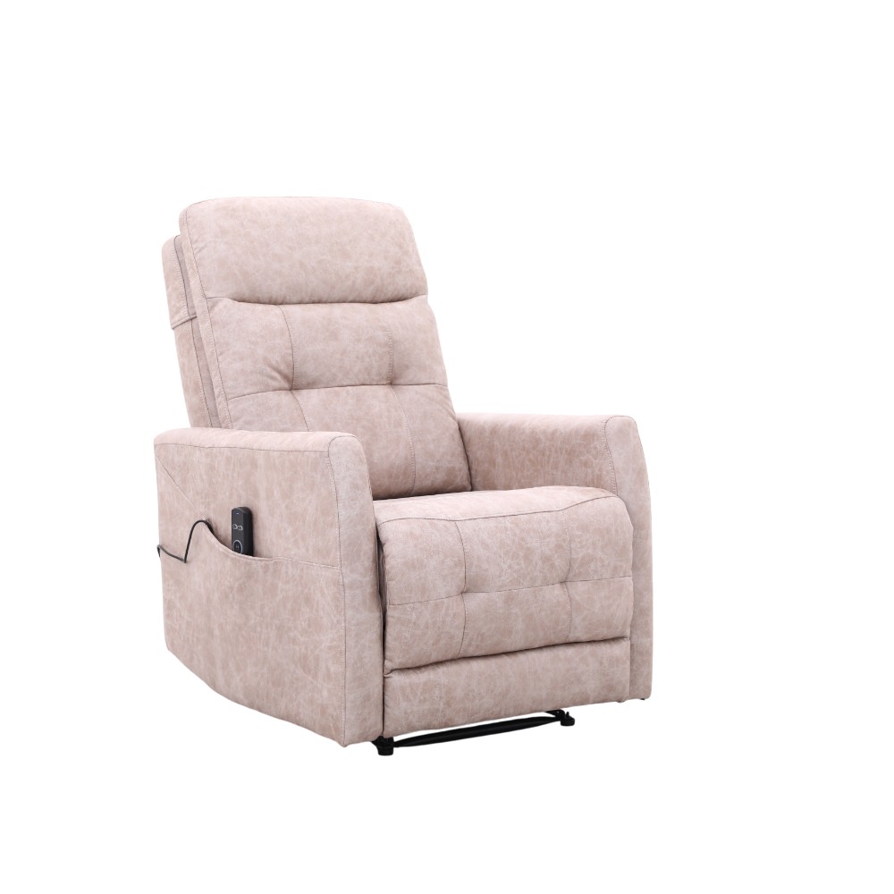 Reclinable eléctrico masajeador beige con nodos para espalda