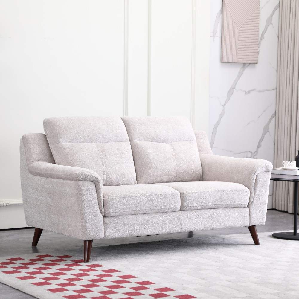 SOFA GAVIOTA 2 PUESTOS DE TELA COLOR BEIGE 162X93X94 CM