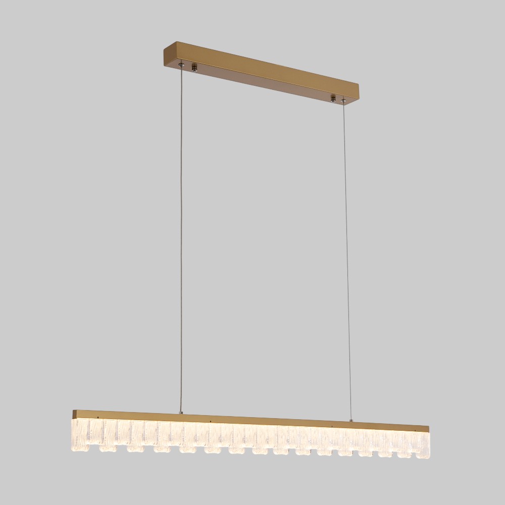 Lámpara LED colgante Carola dorada 16W luz cálida