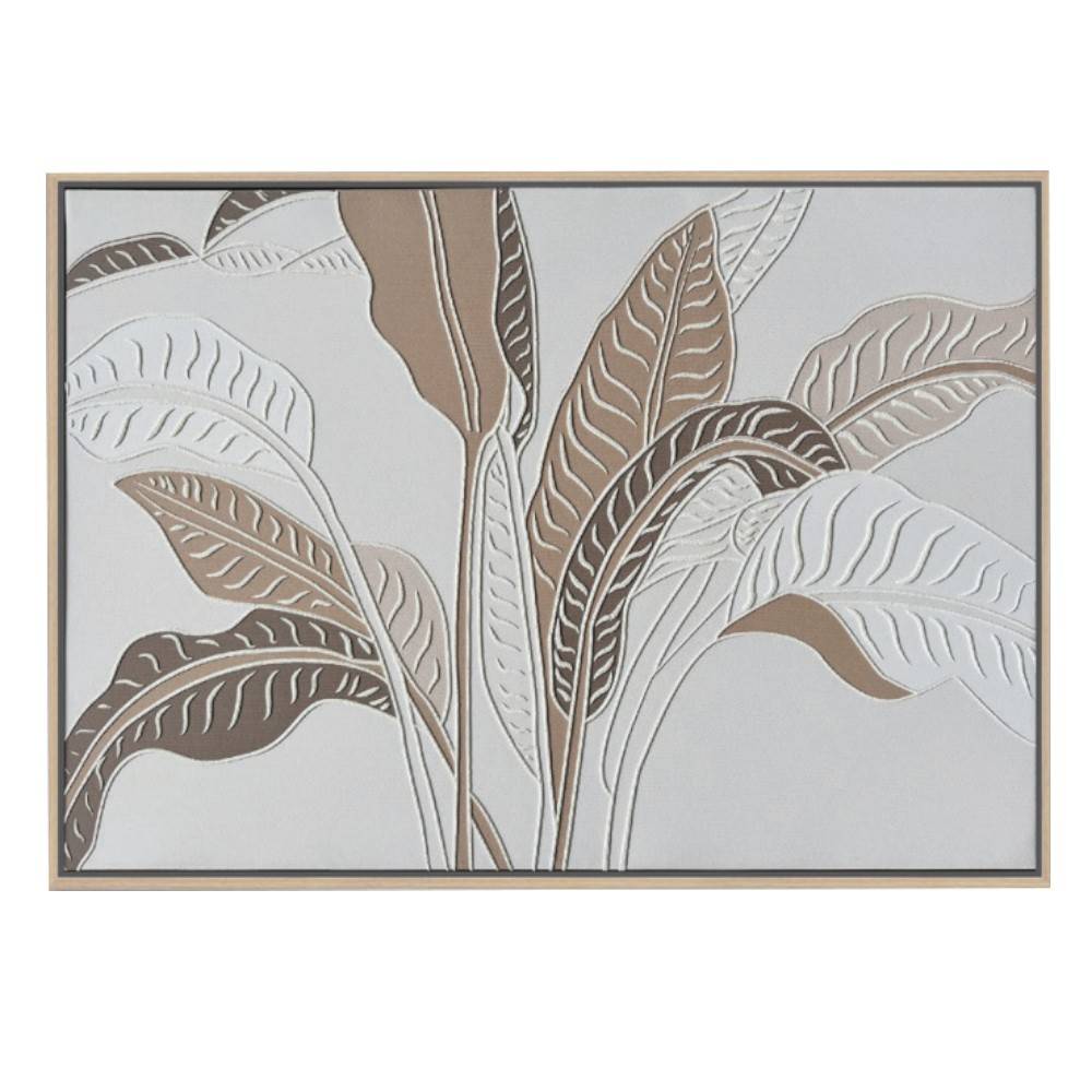 Cuadro 70x50 Hojas Tropicales Alargadas con marco