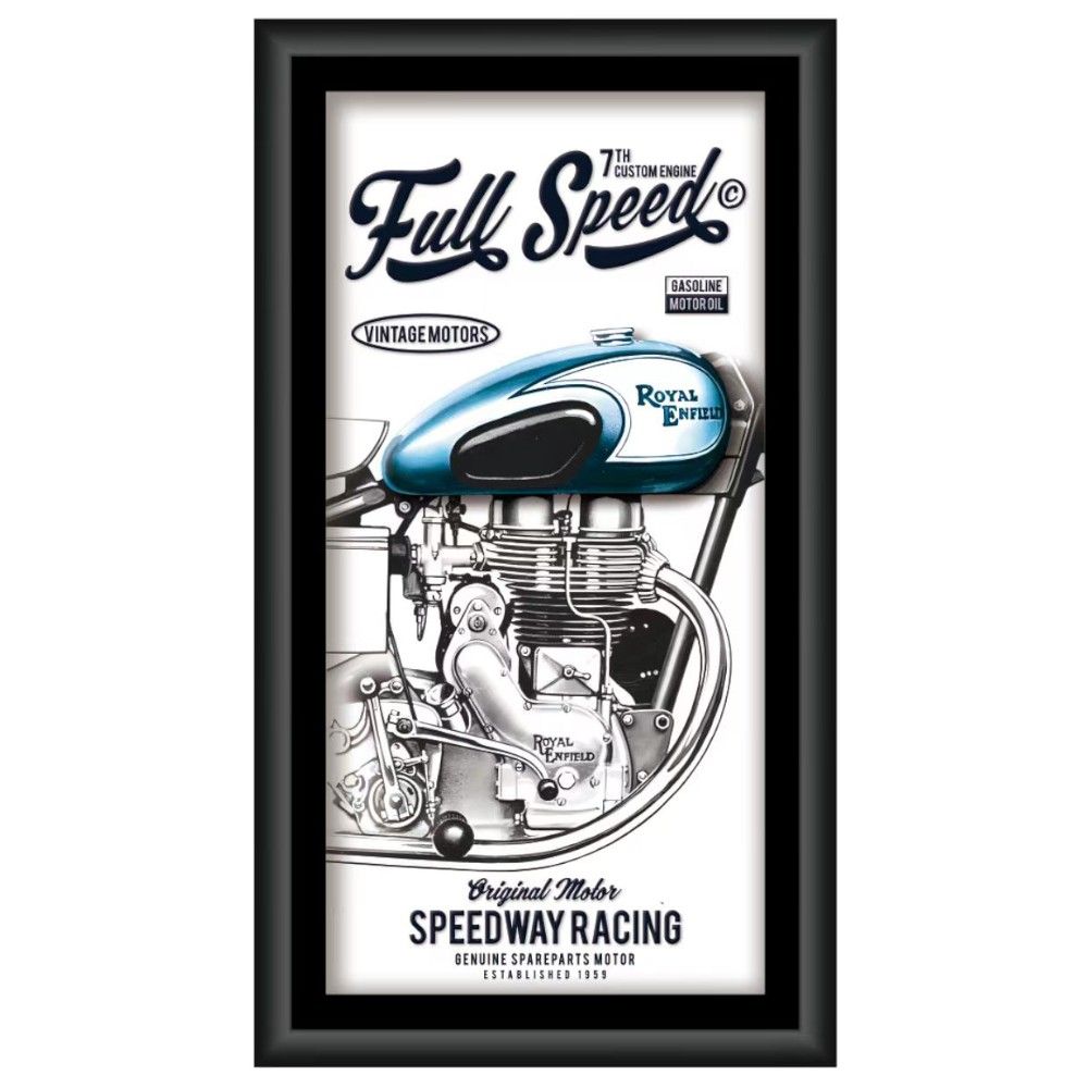 Cuadro 50x70 Full Speed vintage con marco negro