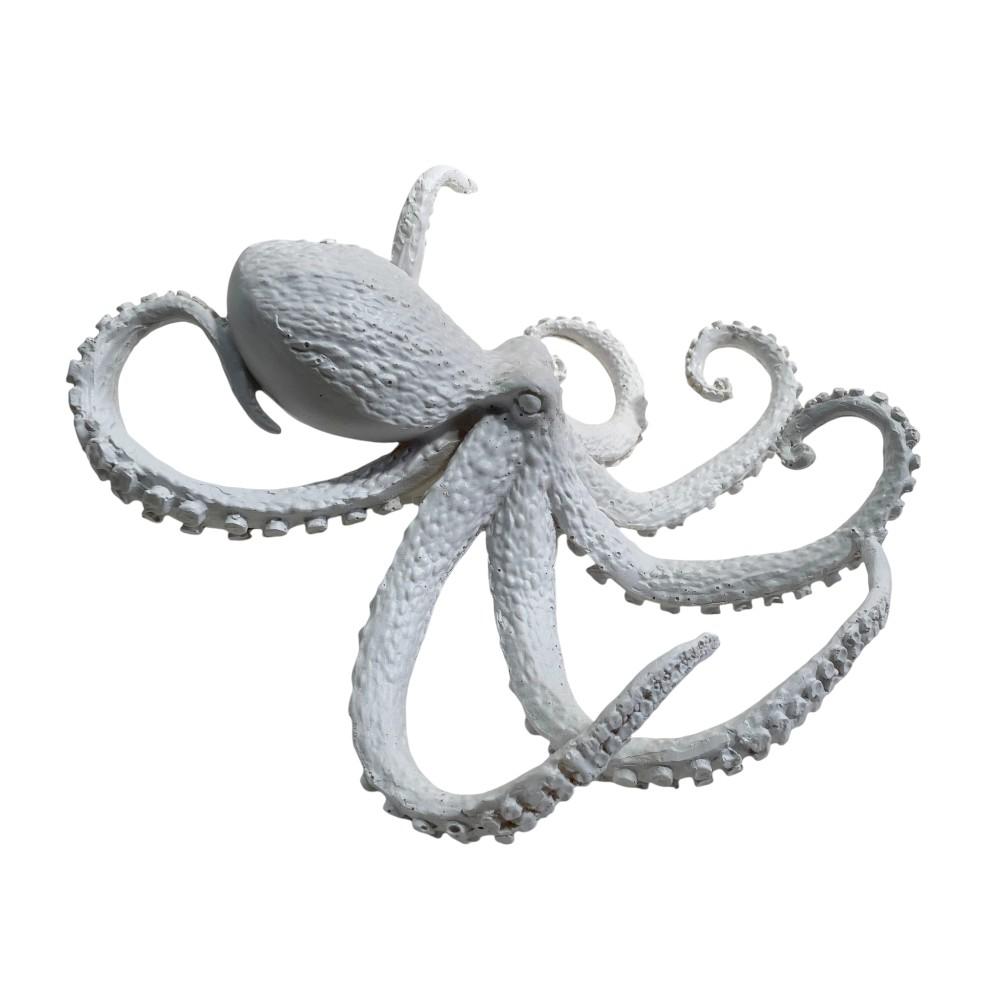 Adorno Pulpo blanco 34x14cm