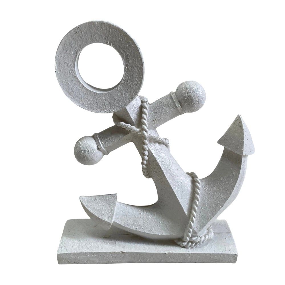 Adorno Ancla blanca 19x22cm