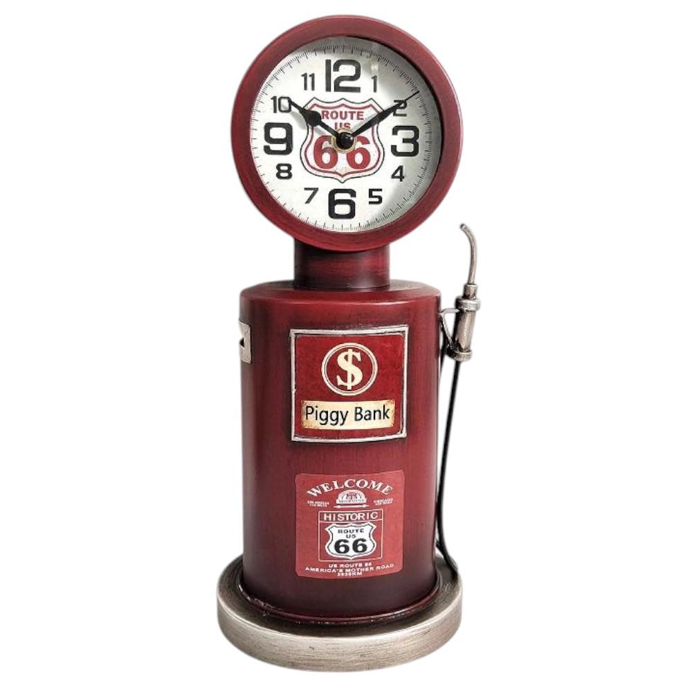 Reloj – alcancía de estación de gasolina 35cm