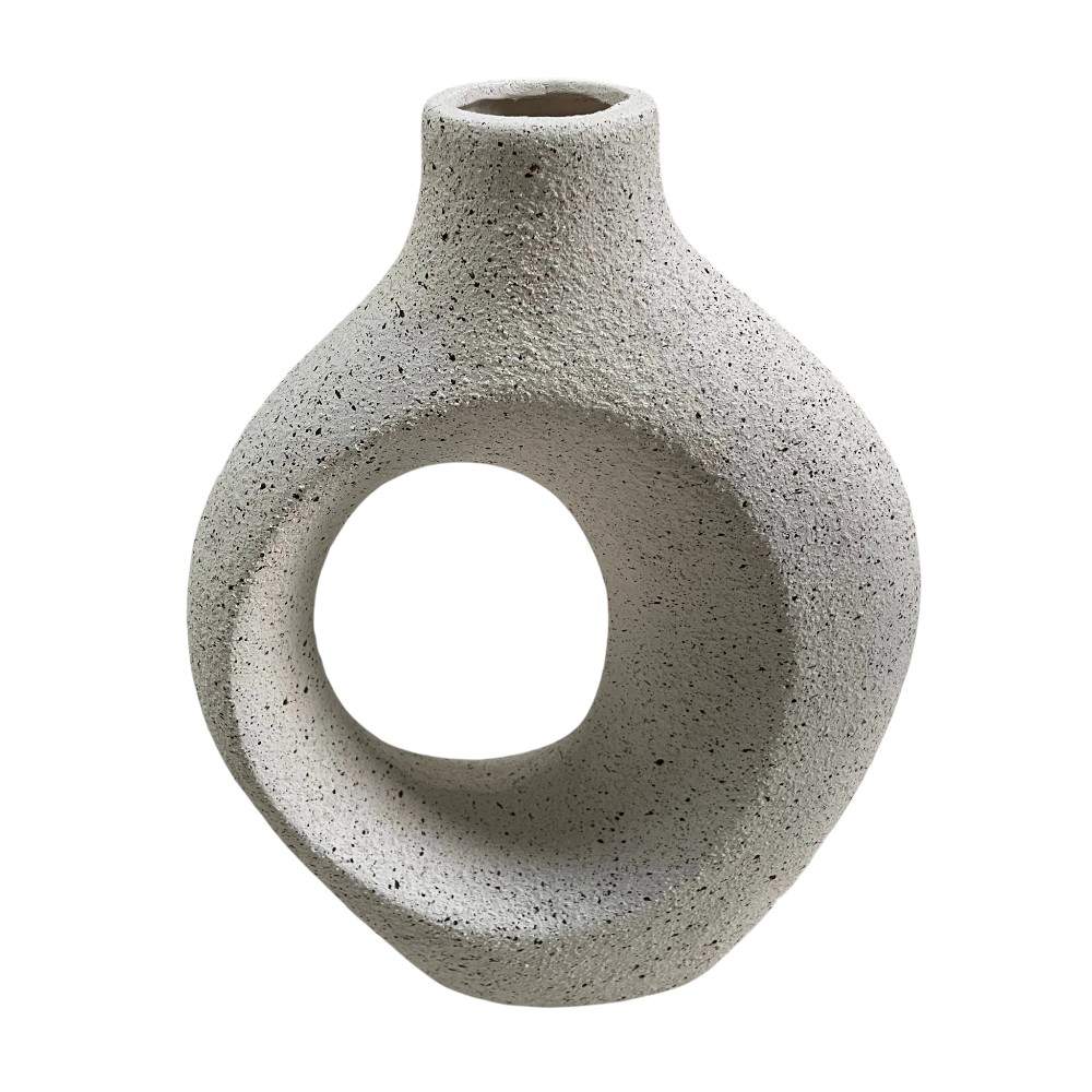 Florero 31cm Kia de cerámica blanco