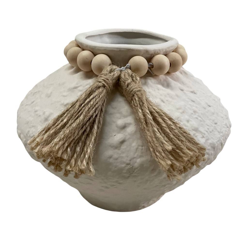 Florero Blume de cerámica color blanco 17cm