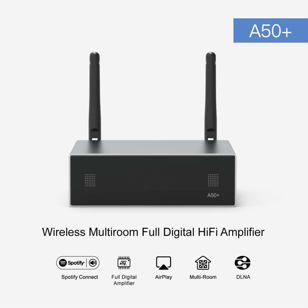Amplificador de audio WiFi-Bluetooth A50+ 50W