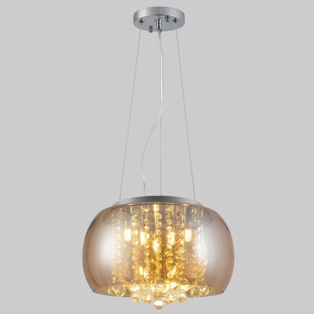 Lámpara colgante 5xG9 Chantilly vidrio ámbar