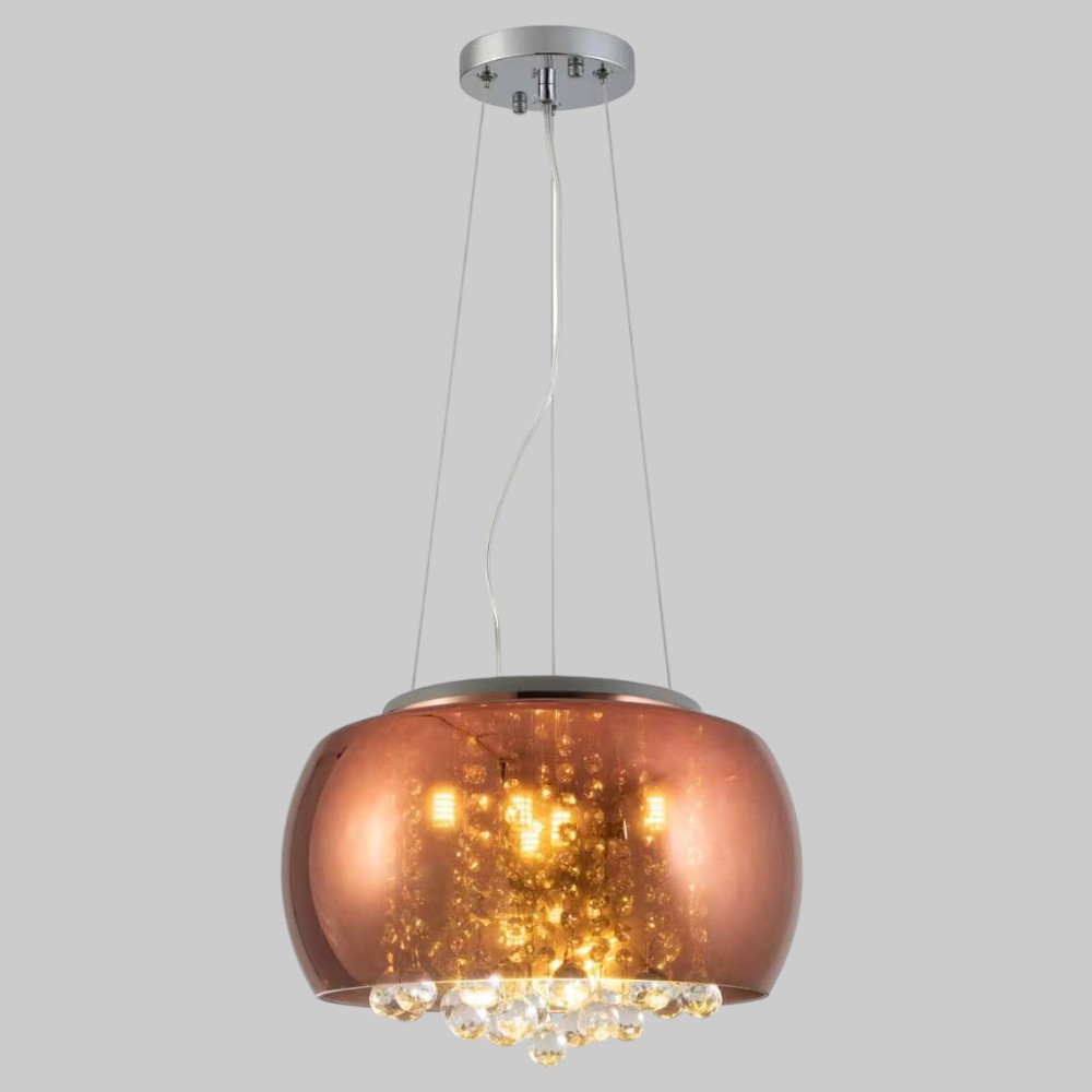 Lámpara colgante 5xG9 Chantilly vidrio cobre