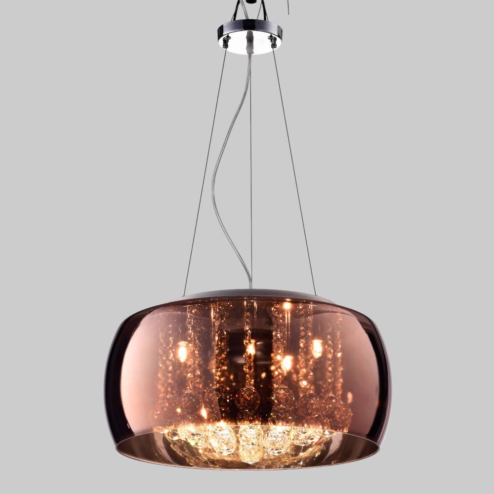 Lámpara colgante 9xG9 Chantilly vidrio cobre