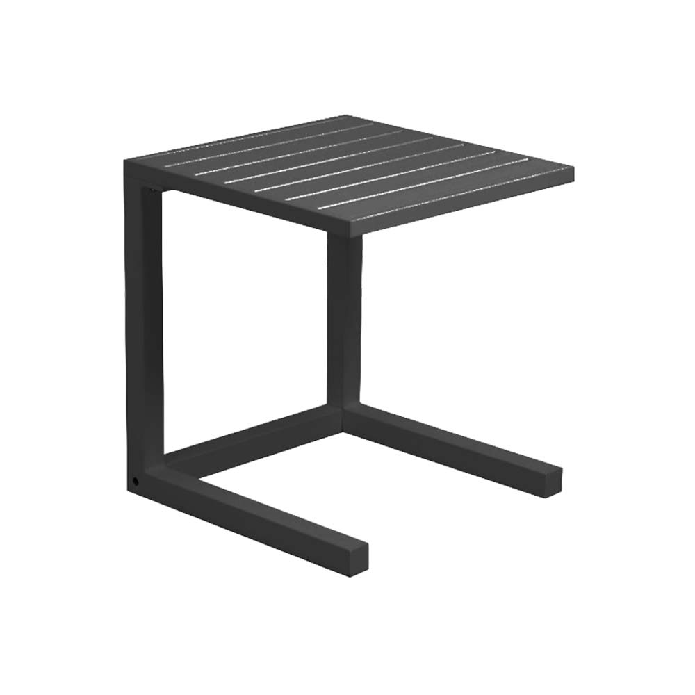 Mesa auxiliar 45x45 de exterior Dove de aluminio gris