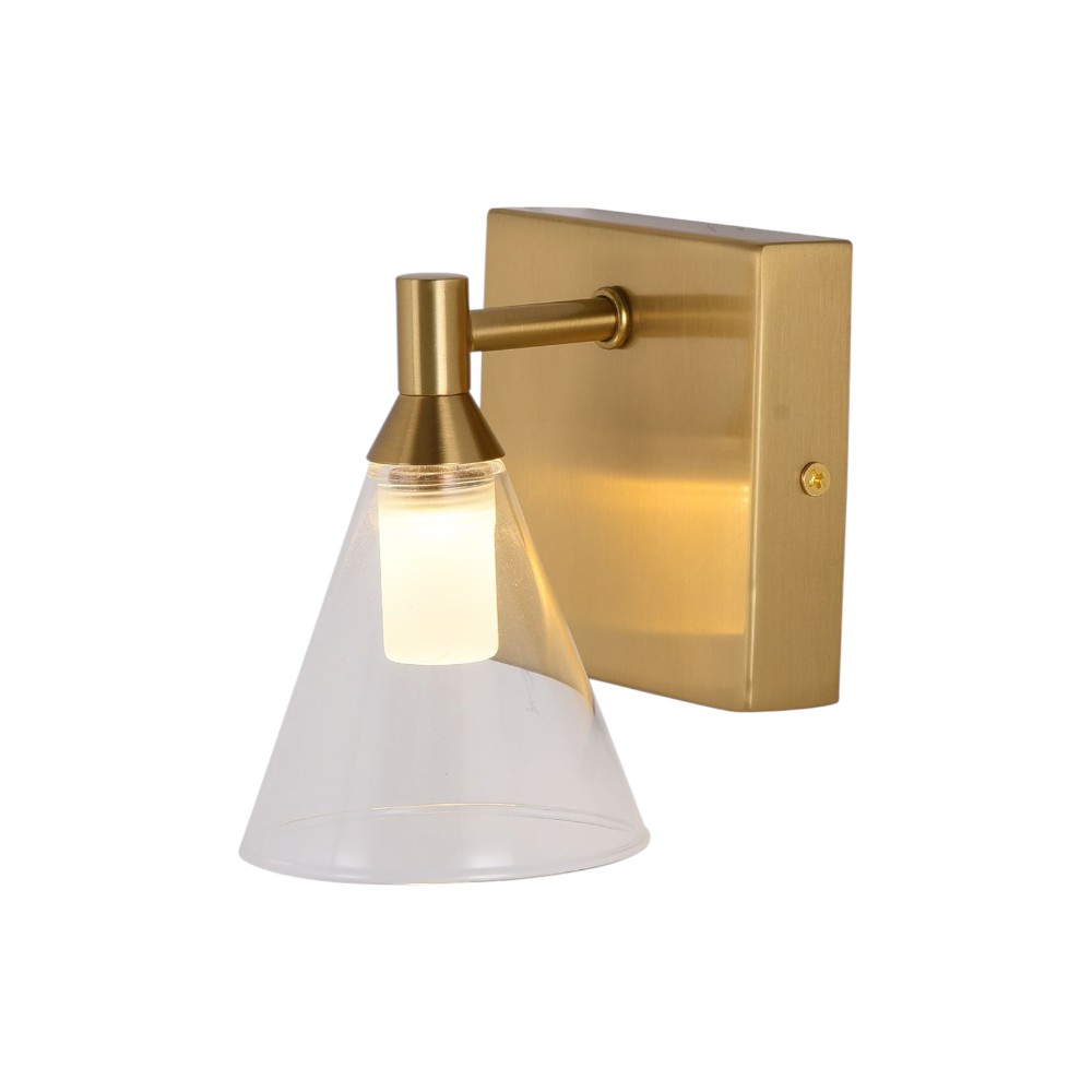 Aplique LED de pared Tammy dorado luz cálida 3W