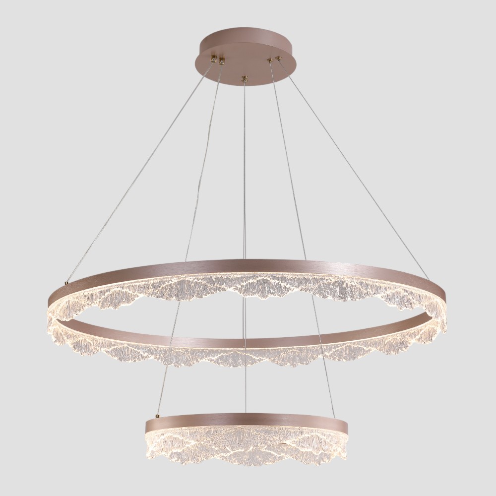 Lámpara colgante LED Parker metal champagne  3CCT 38W