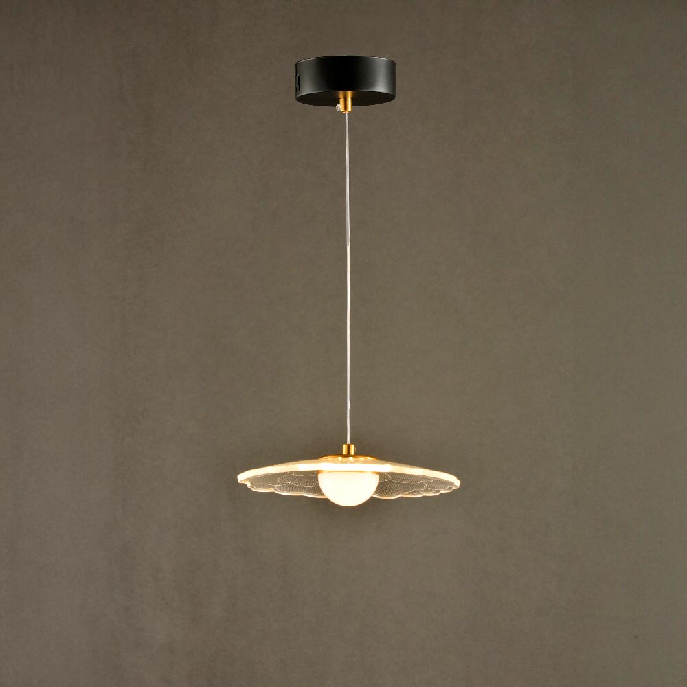 Lámpara colgante LED Leia metal/acrílico clear 3CCT 6W