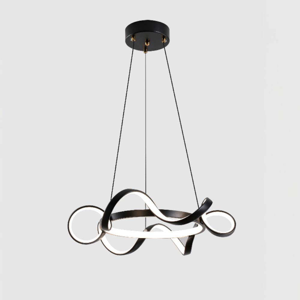 Lámpara colgante LED Georgina negro/acrílico 3CCT 40W